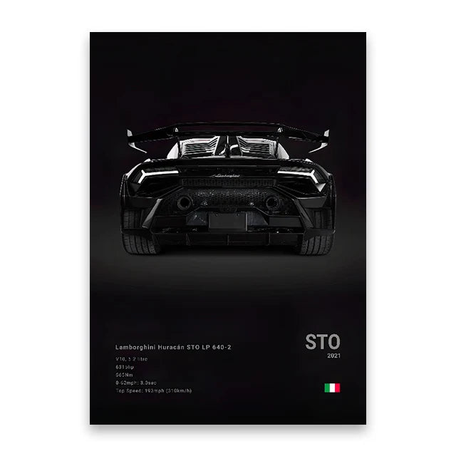 evernize™ Dark Car Posters