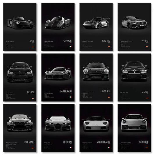 evernize™ Dark Car Posters