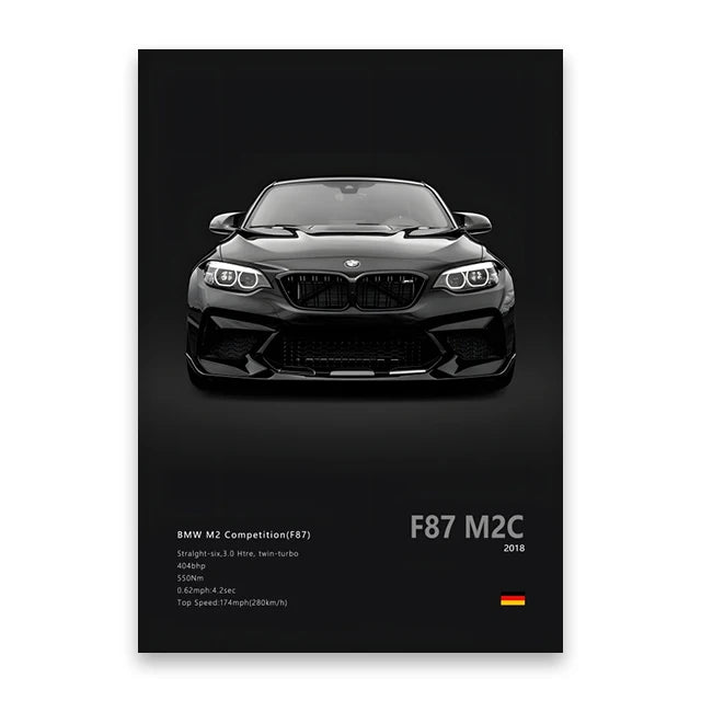 evernize™ Dark Car Posters