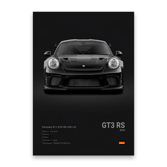 evernize™ Dark Car Posters