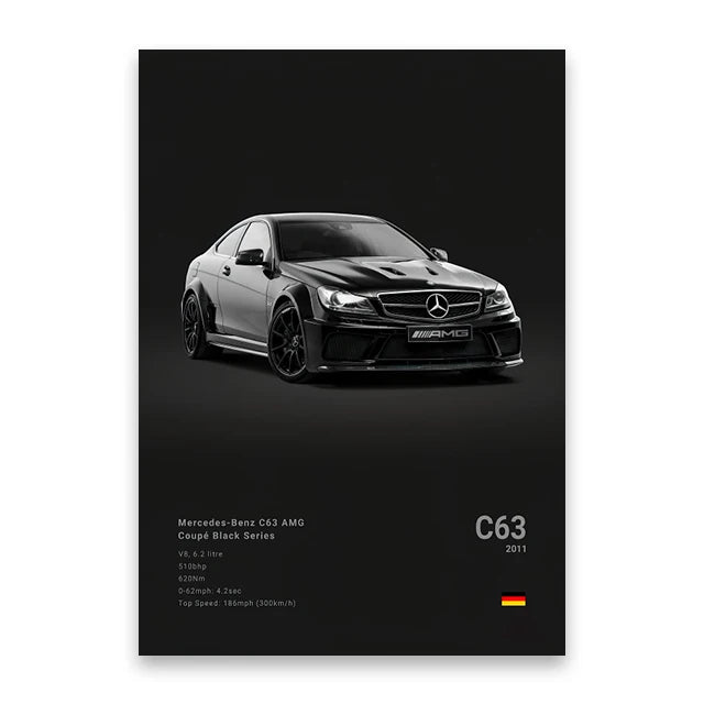 evernize™ Dark Car Posters