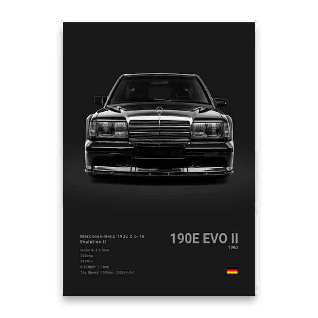 evernize™ Dark Car Posters