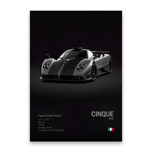 evernize™ Dark Car Posters